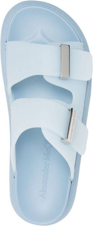 Alexander McQueen Slippers met dubbele strik Blauw
