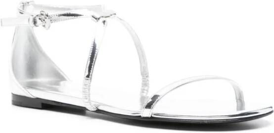 Alexander McQueen Sandalen met metallic-effect Zilver