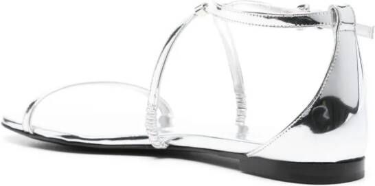 Alexander McQueen Sandalen met metallic-effect Zilver