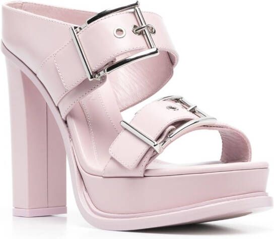 Alexander McQueen Muiltjes met plateauzool Roze