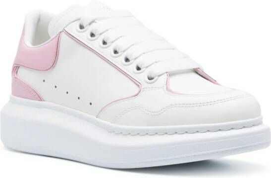 Alexander McQueen Oversized leren sneakers Wit