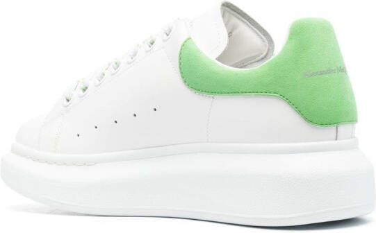 Alexander McQueen Oversized leren sneakers Wit