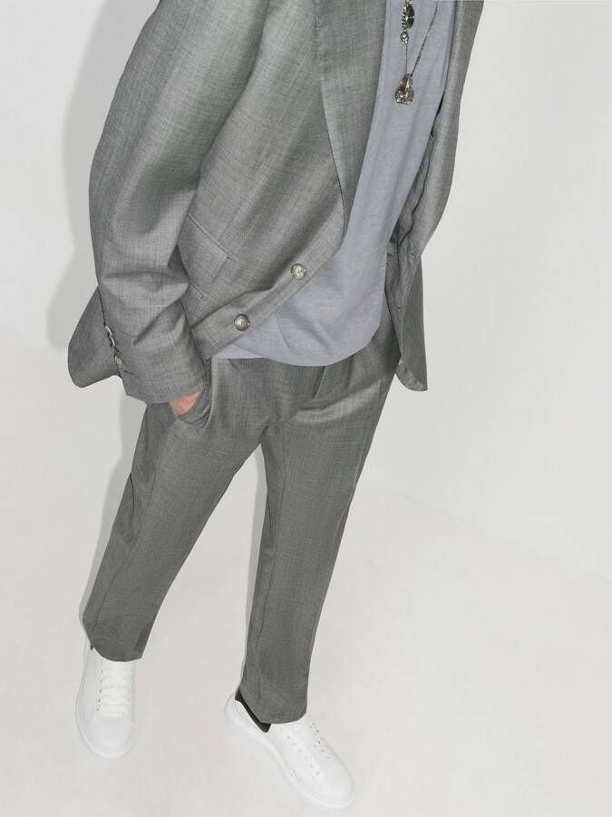 Alexander McQueen Oversized leren sneakers Wit - Foto 2