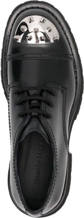 Alexander McQueen Derby schoenen met spikes Zwart