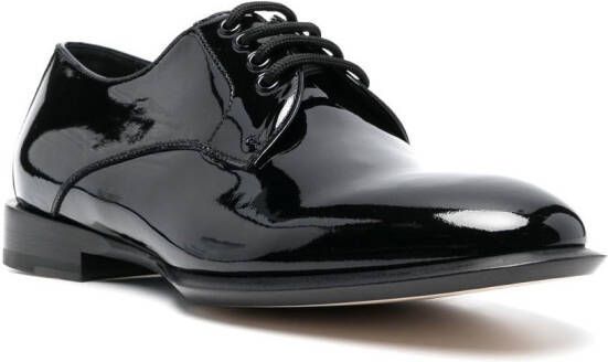 Alexander McQueen Payton lakleren Oxford schoenen Zwart