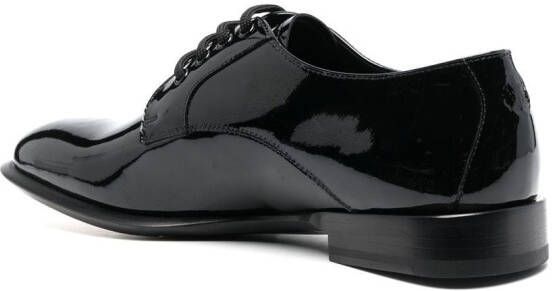 Alexander McQueen Payton lakleren Oxford schoenen Zwart