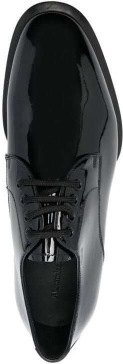 Alexander McQueen Payton lakleren Oxford schoenen Zwart