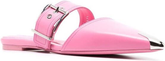 Alexander McQueen Leren muiltjes Roze