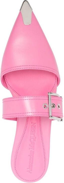 Alexander McQueen Leren muiltjes Roze