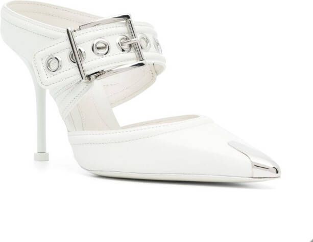 Alexander McQueen Muiltjes met puntige neus Wit