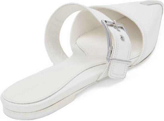 Alexander McQueen Muiltjes met gesp Wit