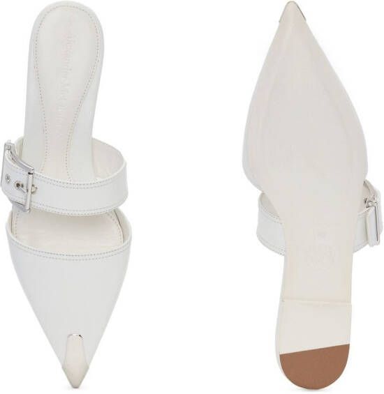 Alexander McQueen Muiltjes met gesp Wit