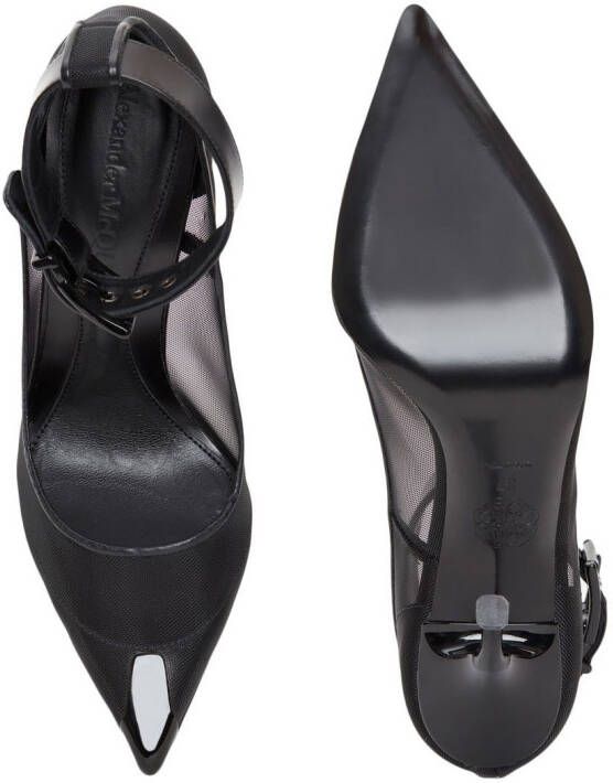 Alexander McQueen Pumps met puntige neus Zwart