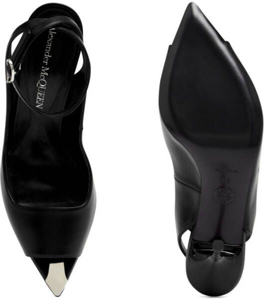 Alexander McQueen 90 mm Punk sandalen met enkelbandje Zwart