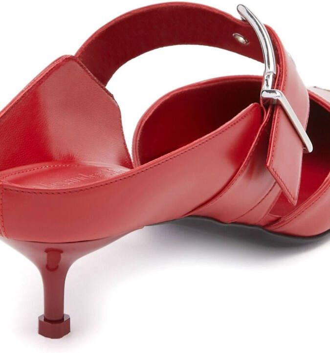 Alexander McQueen Punk muiltjes met gesp Rood