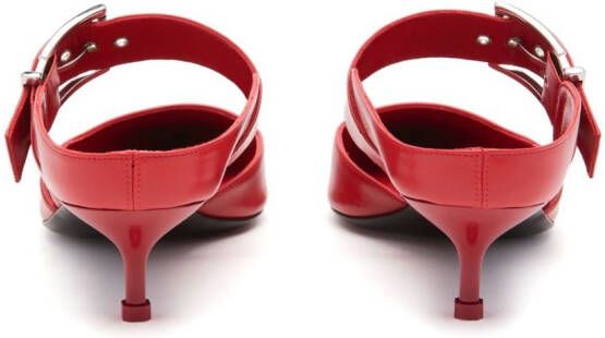 Alexander McQueen Punk muiltjes met gesp Rood