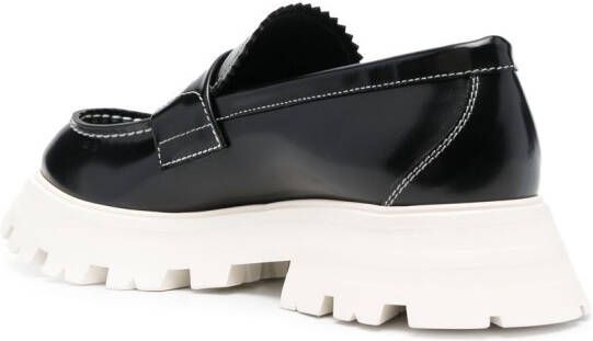 Alexander McQueen Loafers met geribbelde zool Zwart