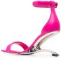 Alexander McQueen 80 mm Arc leren sandalen Roze - Thumbnail 3