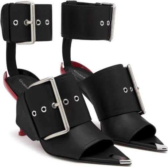 Alexander McQueen Sandalen met gespbandje Zwart
