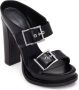 Alexander McQueen 120mm leren muiltjes met plateauzool Zwart - Thumbnail 2