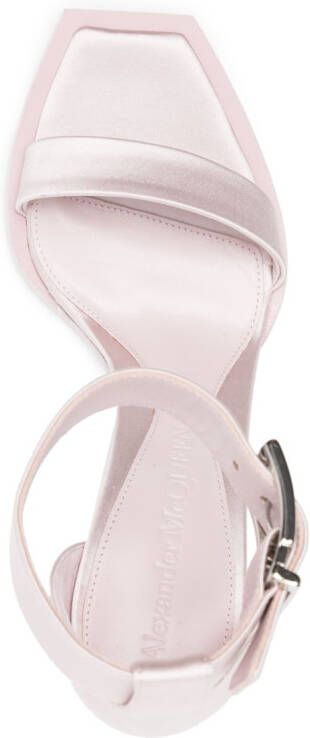 Alexander McQueen Satijnen sandalen Roze