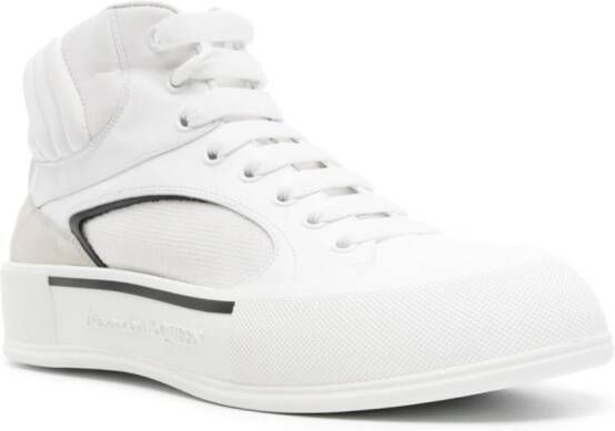 Alexander McQueen Seal leren sneakers Wit