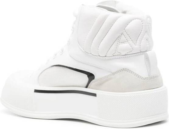 Alexander McQueen Seal leren sneakers Wit