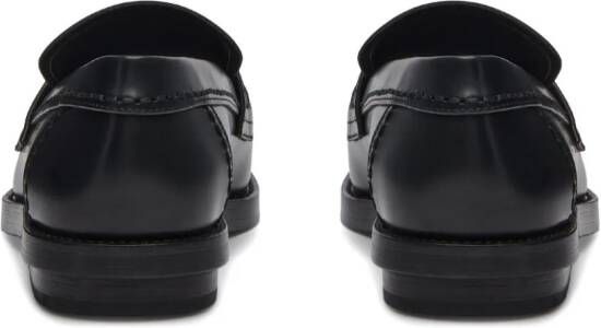 Alexander McQueen Seal leren loafers Zwart