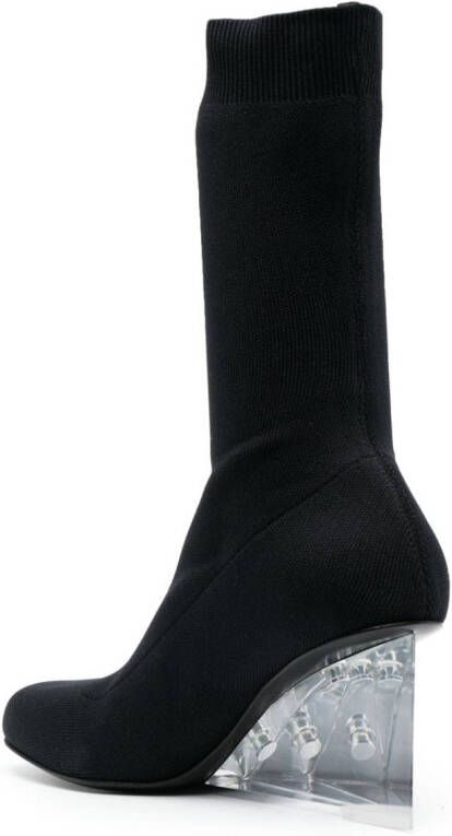 Alexander McQueen Shard sandalen met sleehak Zwart