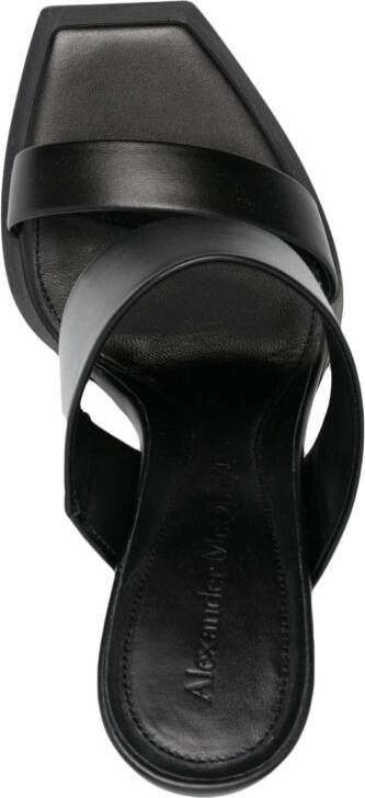 Alexander McQueen Shard 115mm wedge sandals Zwart