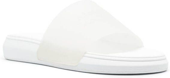 Alexander McQueen Slippers met doorzichtig design Wit