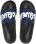 Alexander McQueen Slippers met graffiti logo Blauw - Thumbnail 4