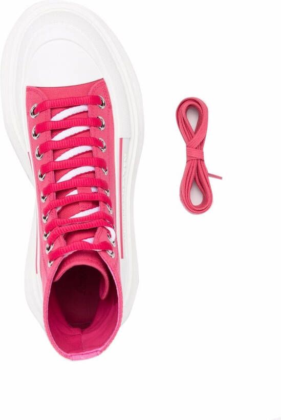 Alexander McQueen Sneakers met chunky zool Roze