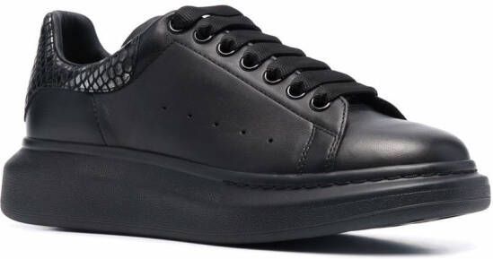Alexander McQueen Sneakers met slangenhuid-effect Zwart