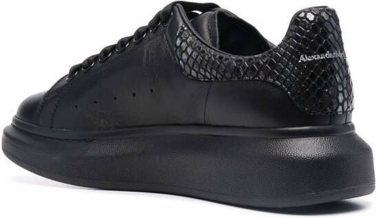 Alexander McQueen Sneakers met slangenhuid-effect Zwart