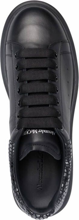 Alexander McQueen Sneakers met slangenhuid-effect Zwart