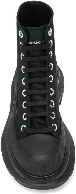 Alexander McQueen Thread Slick high-top sneakers Zwart