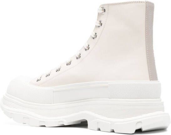 Alexander McQueen Tread Slick enkellaarzen Beige