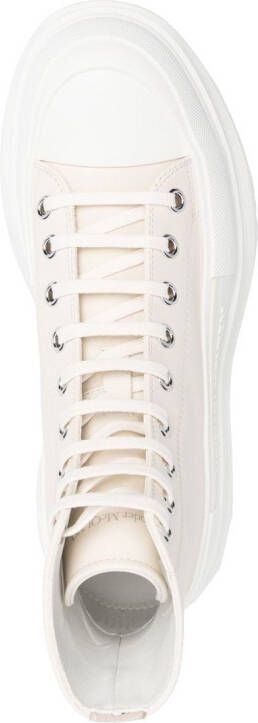 Alexander McQueen Tread Slick enkellaarzen Beige