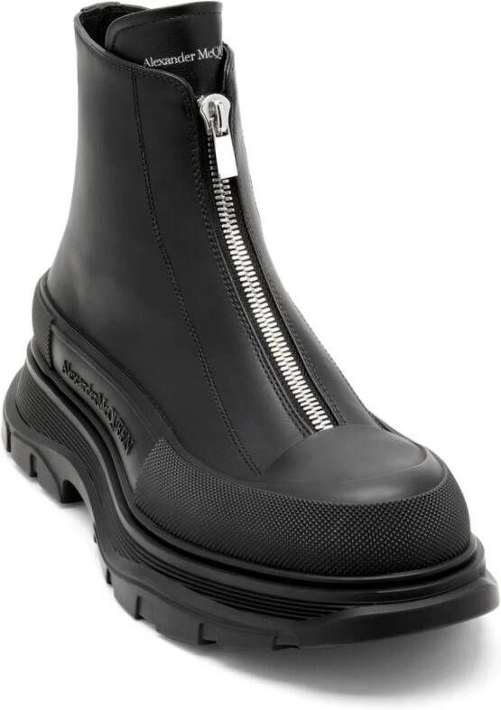 Alexander McQueen Tread Slick enkellaarzen met rits Zwart