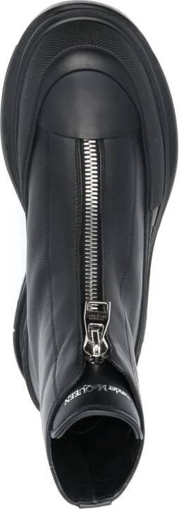 Alexander McQueen Tread Slick enkellaarzen met rits Zwart