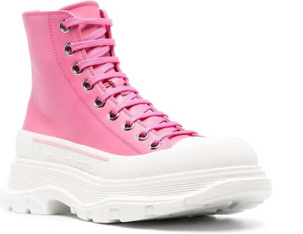 Alexander McQueen Tread Slick laarzen Roze