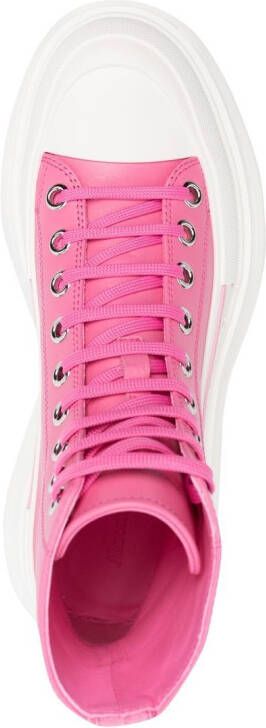 Alexander McQueen Tread Slick enkellaarzen Roze