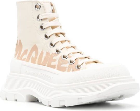 Alexander McQueen Tread Slick high-top sneakers Beige