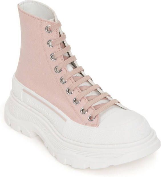 Alexander McQueen Tread Slick high-top sneakers Roze