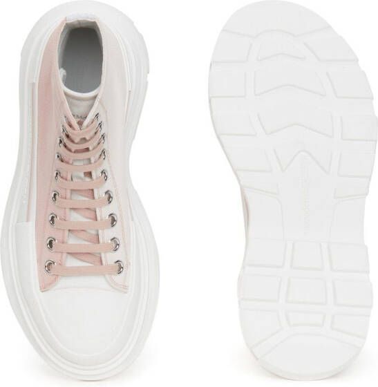 Alexander McQueen Tread Slick high-top sneakers Roze