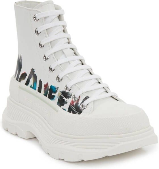 Alexander McQueen Tread Slick high-top sneakers Wit