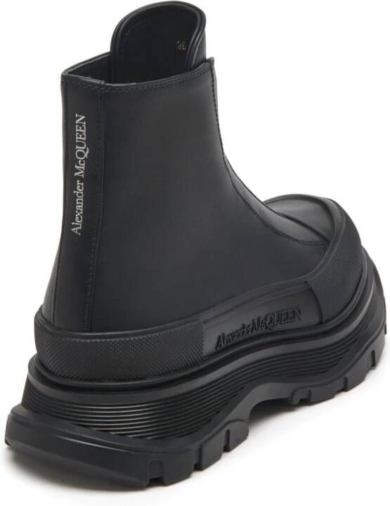 Alexander McQueen Tread Slick leren laarzen Zwart