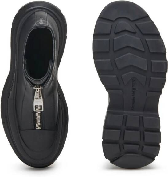 Alexander McQueen Tread Slick leren laarzen Zwart