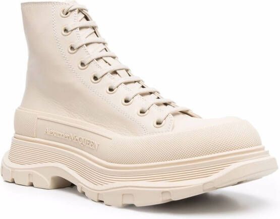 Alexander McQueen Tread Slick veterlaarzen Beige